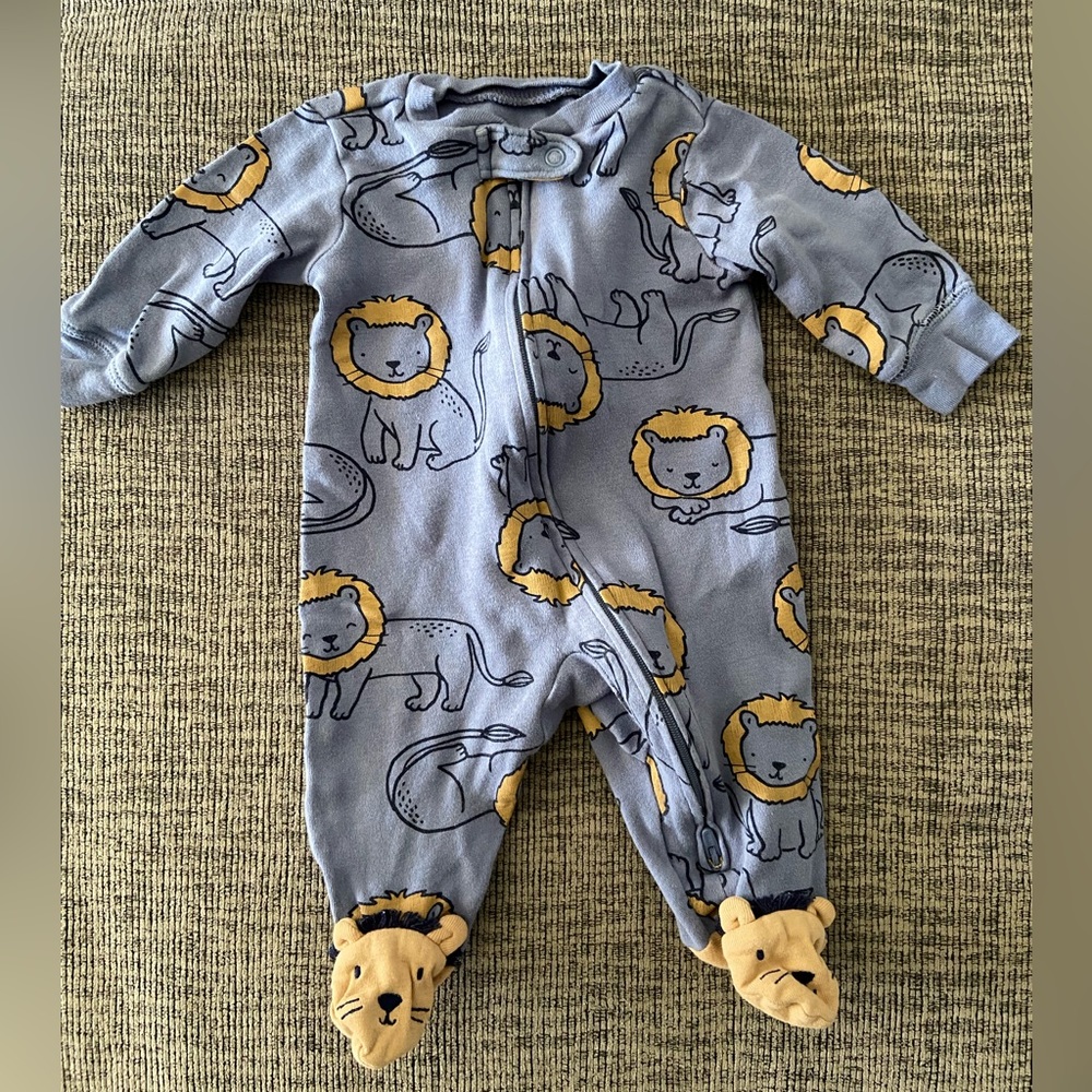 Carter’s Lion print footie pajamas